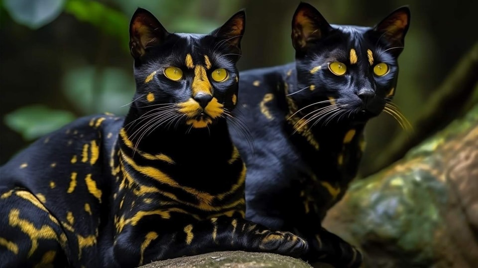 Sự thật về loài mèo Felis Salamandra với hoa văn đen vàng